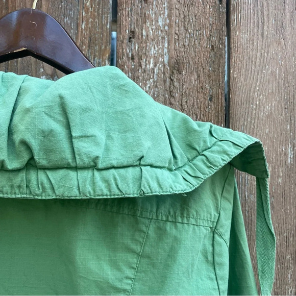 LIVE A LITTLE Women’s Green Canvas Utility Jacket Coat Size Large - Picture 9 of 9